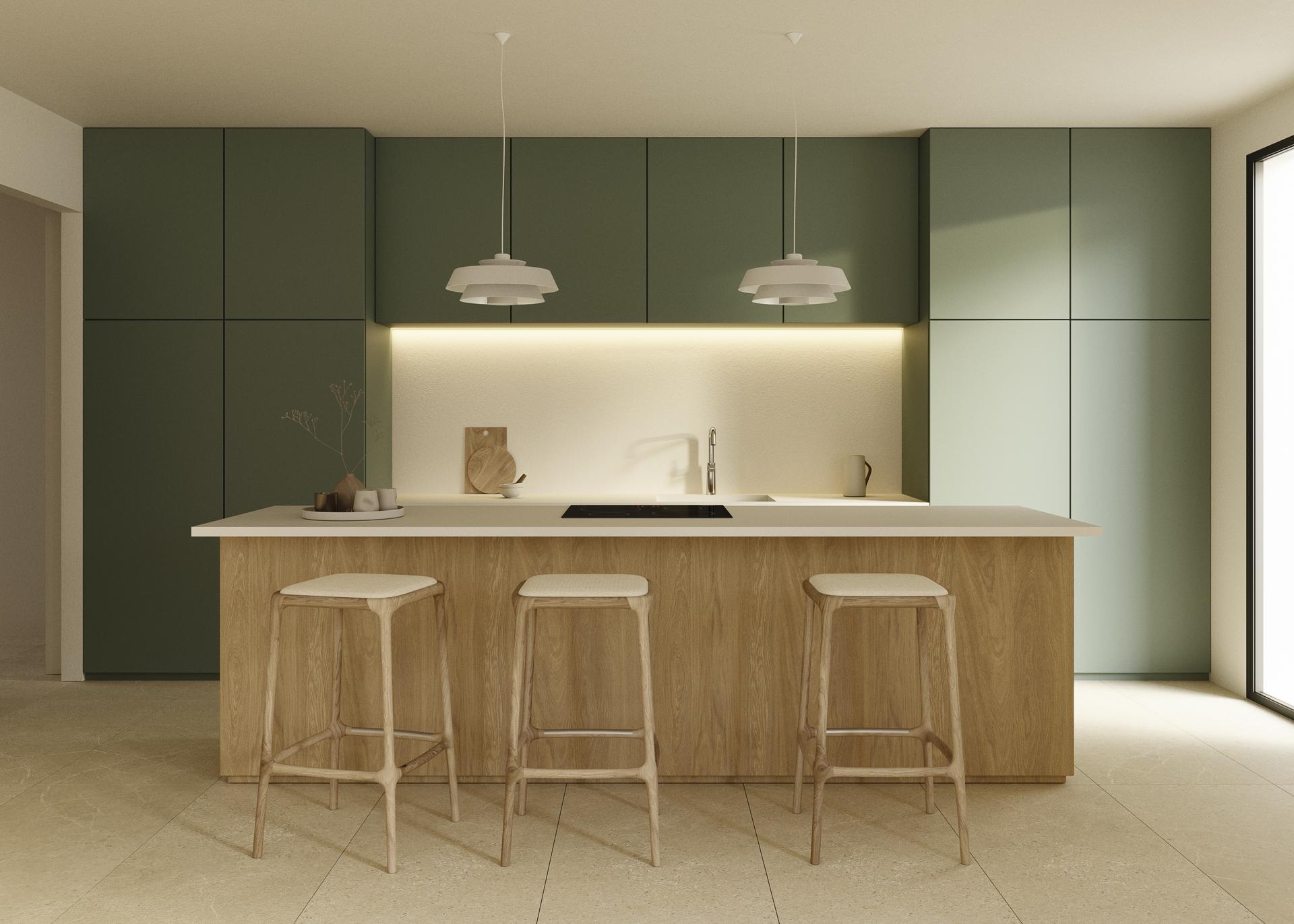 Open living area with tiled flooring in 4-bedroom new-build villa, La Alberca, La Nucía