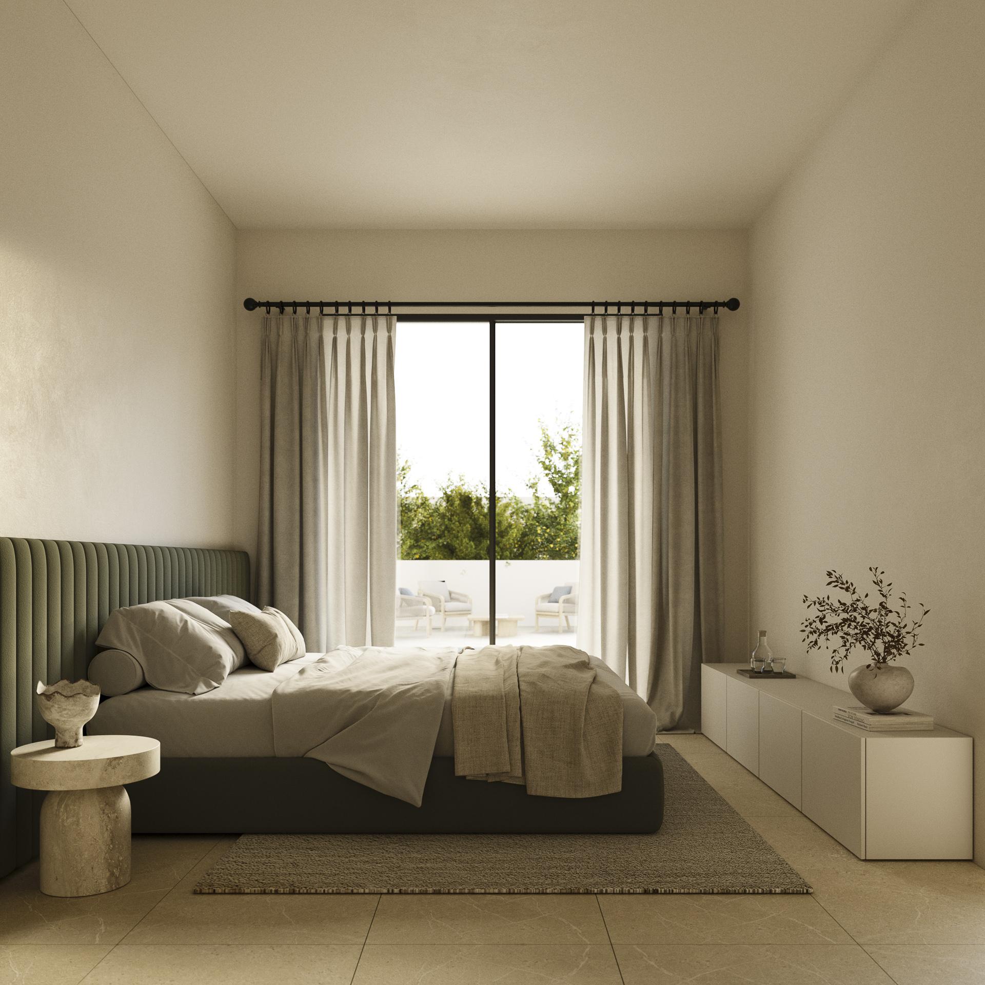 Open-plan kitchen with fitted units in ground-floor new-build villa, La Alberca, La Nucía