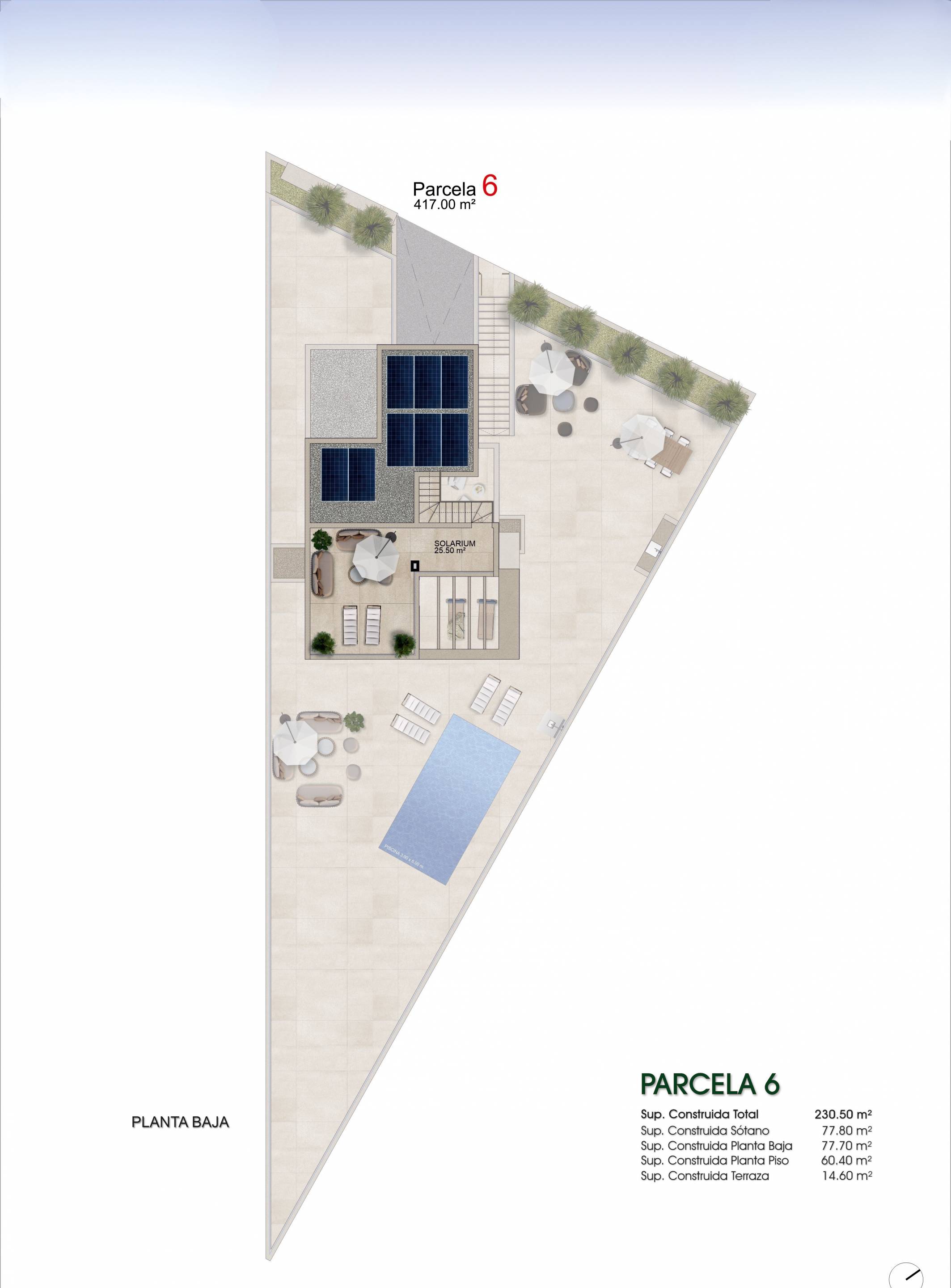 Plot boundary diagram for detached new-build villa in Centro de la Ciudad Quesada, Rojales