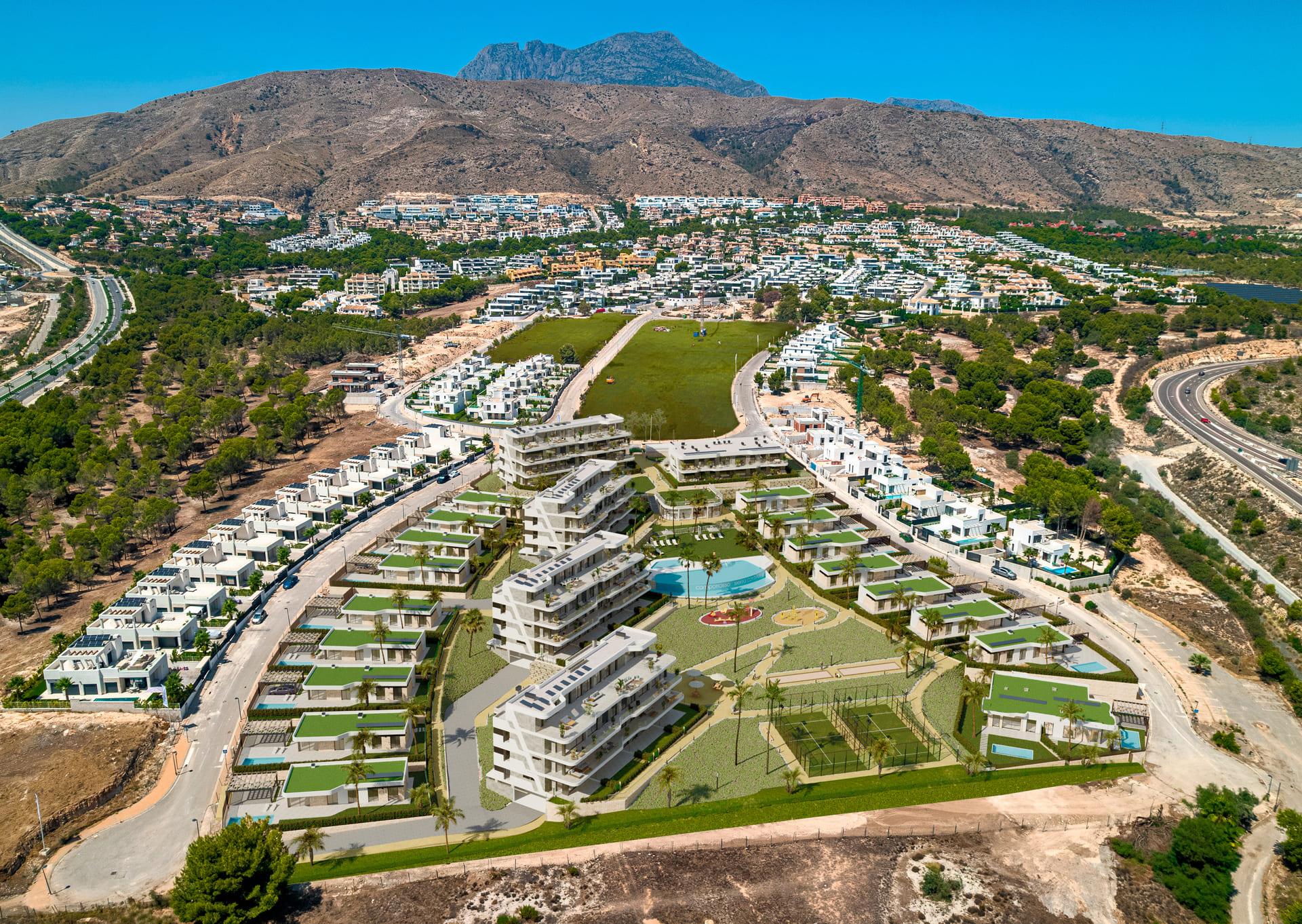 Underground or surface parking area in residential complex, Finestrat Hills