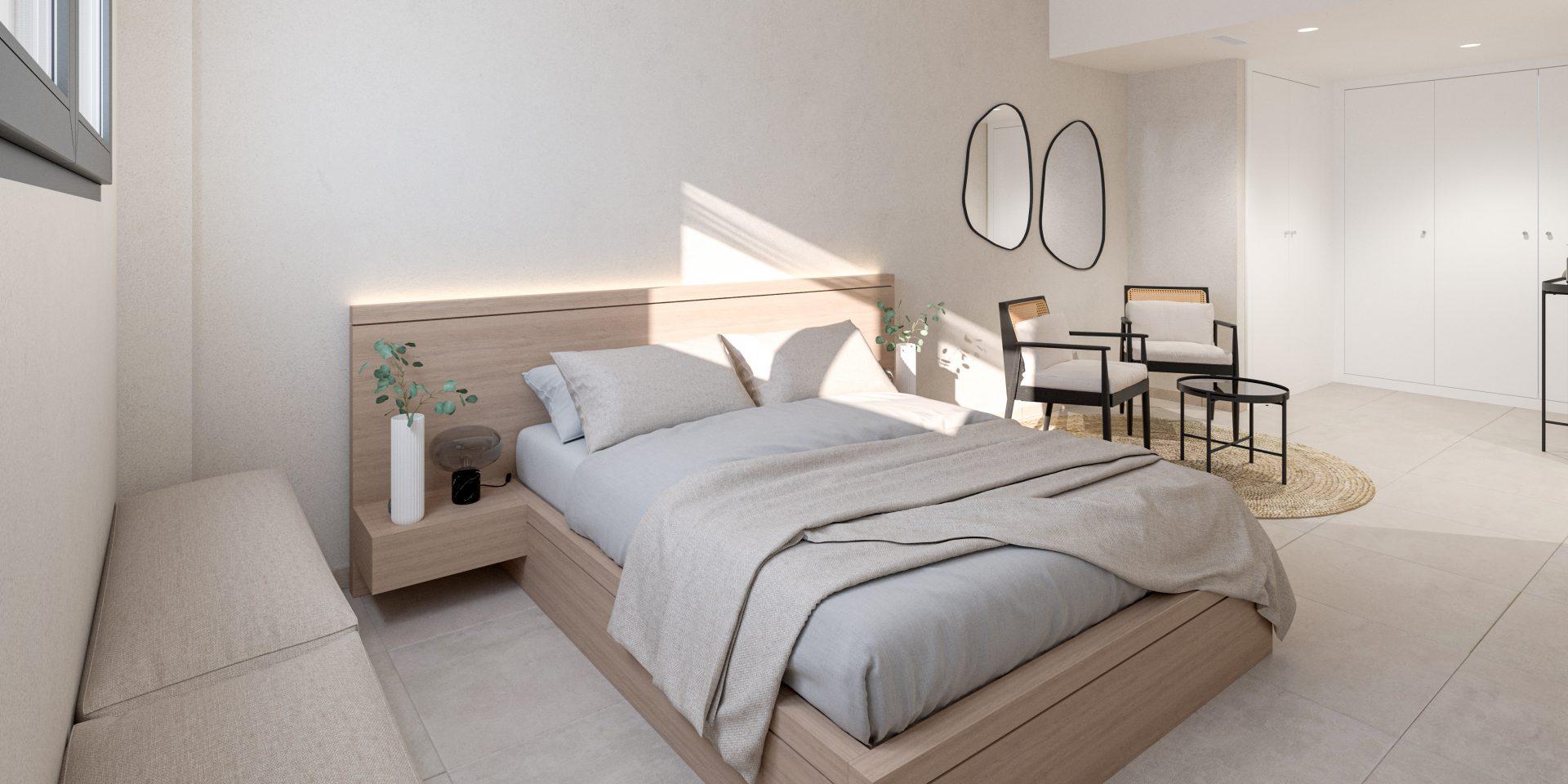 Second bedroom in 2-bedroom new-build apartment, Calaburra, Mijas