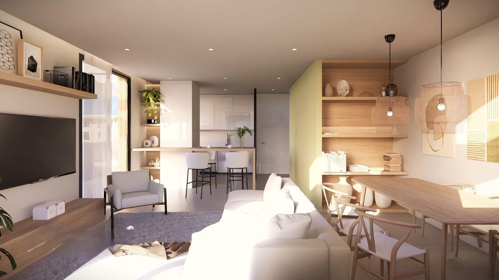 Entrance hallway in new-build apartment, Pueblo, Jávea