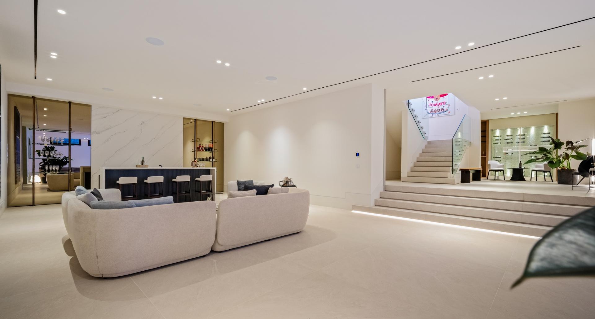 Entrance hallway and staircase, 5-bedroom new-build villa, La Quinta, Benahavis