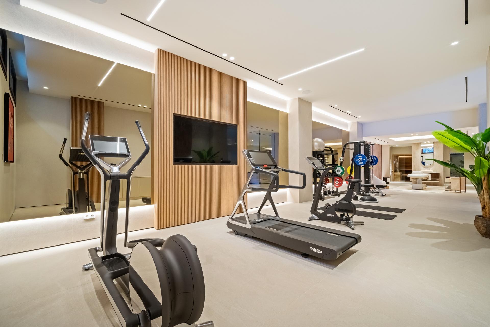 Living space with high ceilings, recessed lighting and tile flooring, La Quinta