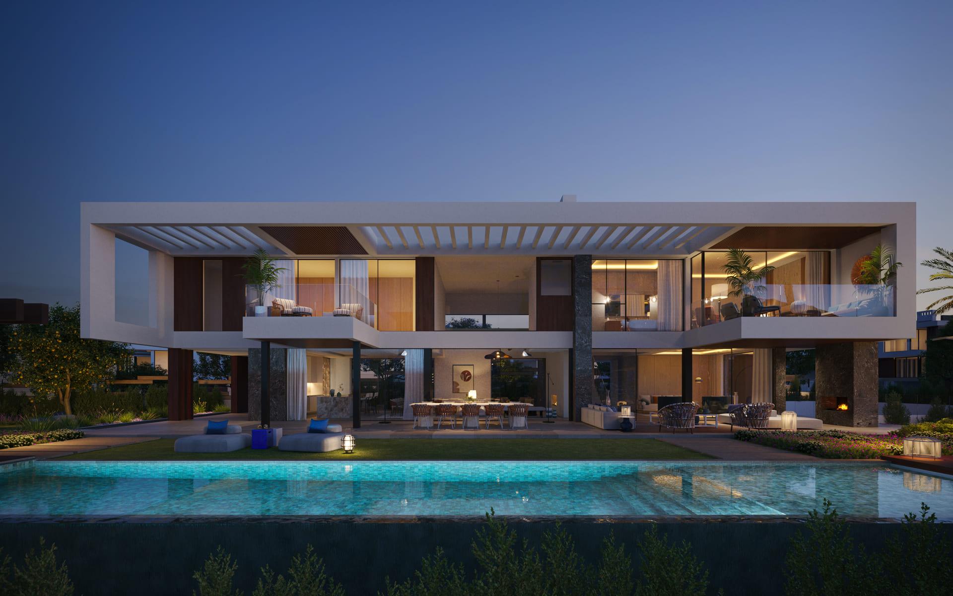 Terrace furniture and outdoor living area in new-build villa, Nueva Andalucía