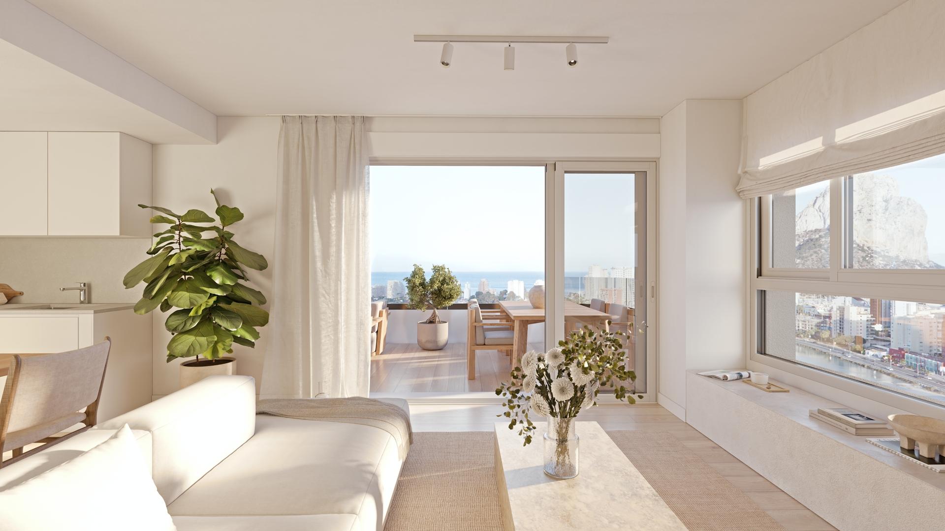 Landscaped communal area with planting, Playa Arenal-Bol, Calpe