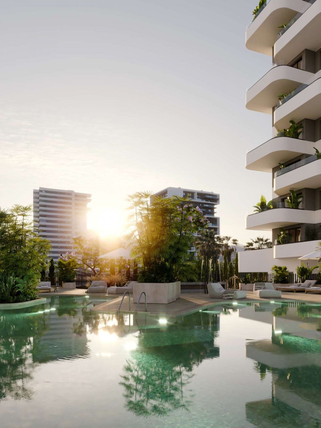 View along residential street in Playa Arenal-Bol, Calpe