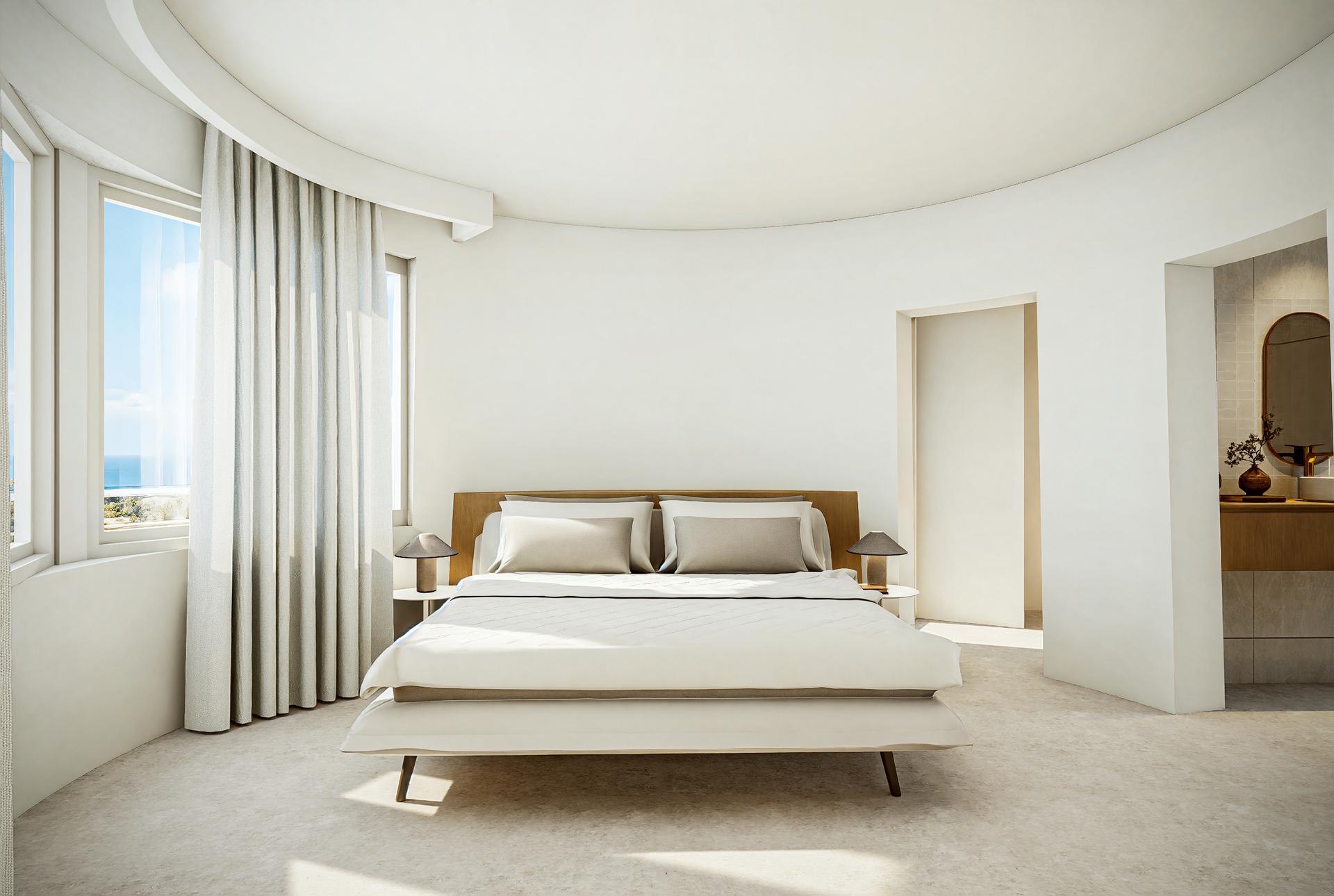 Fourth bedroom arranged as bedroom or study in new-build villa, Altea Hills, Altea