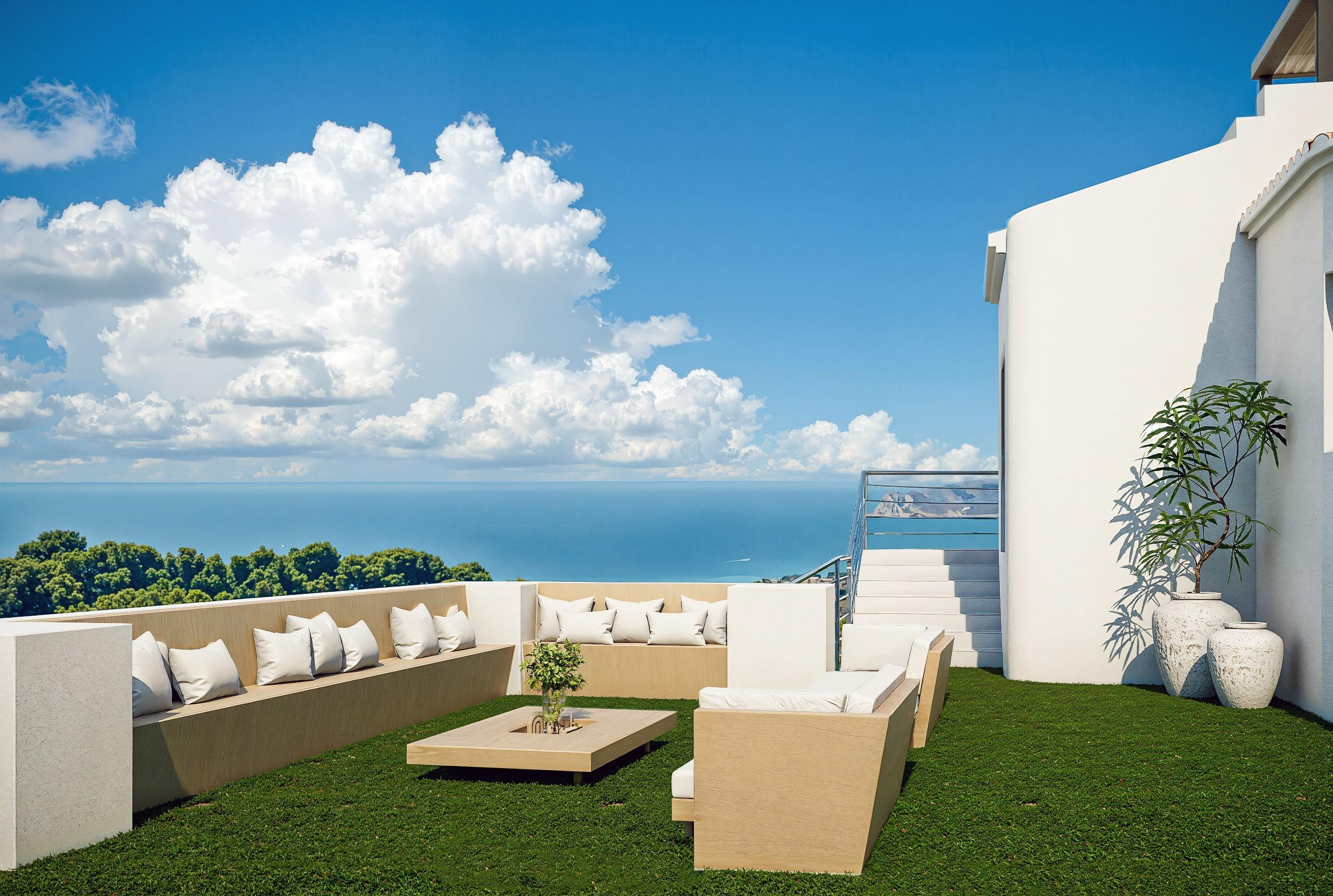 Upper solarium terrace level of 4-bedroom new-build villa, Altea Hills, Altea