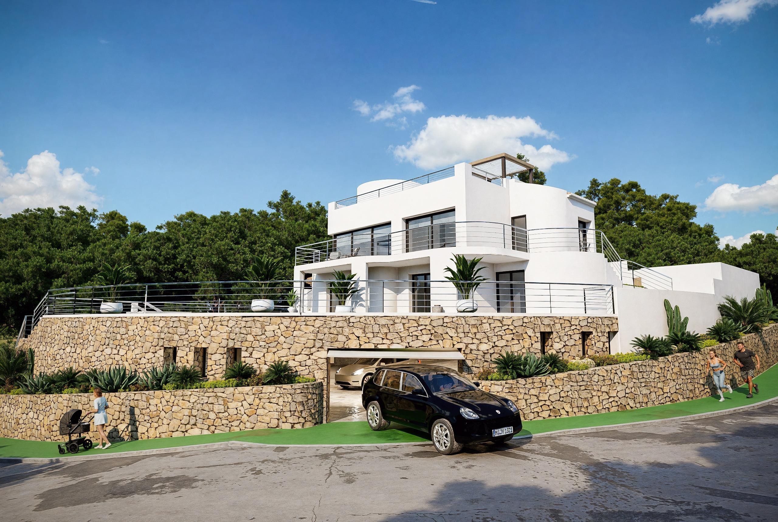 Utility room with built-in storage in 4-bedroom new-build villa, Altea Hills, Altea