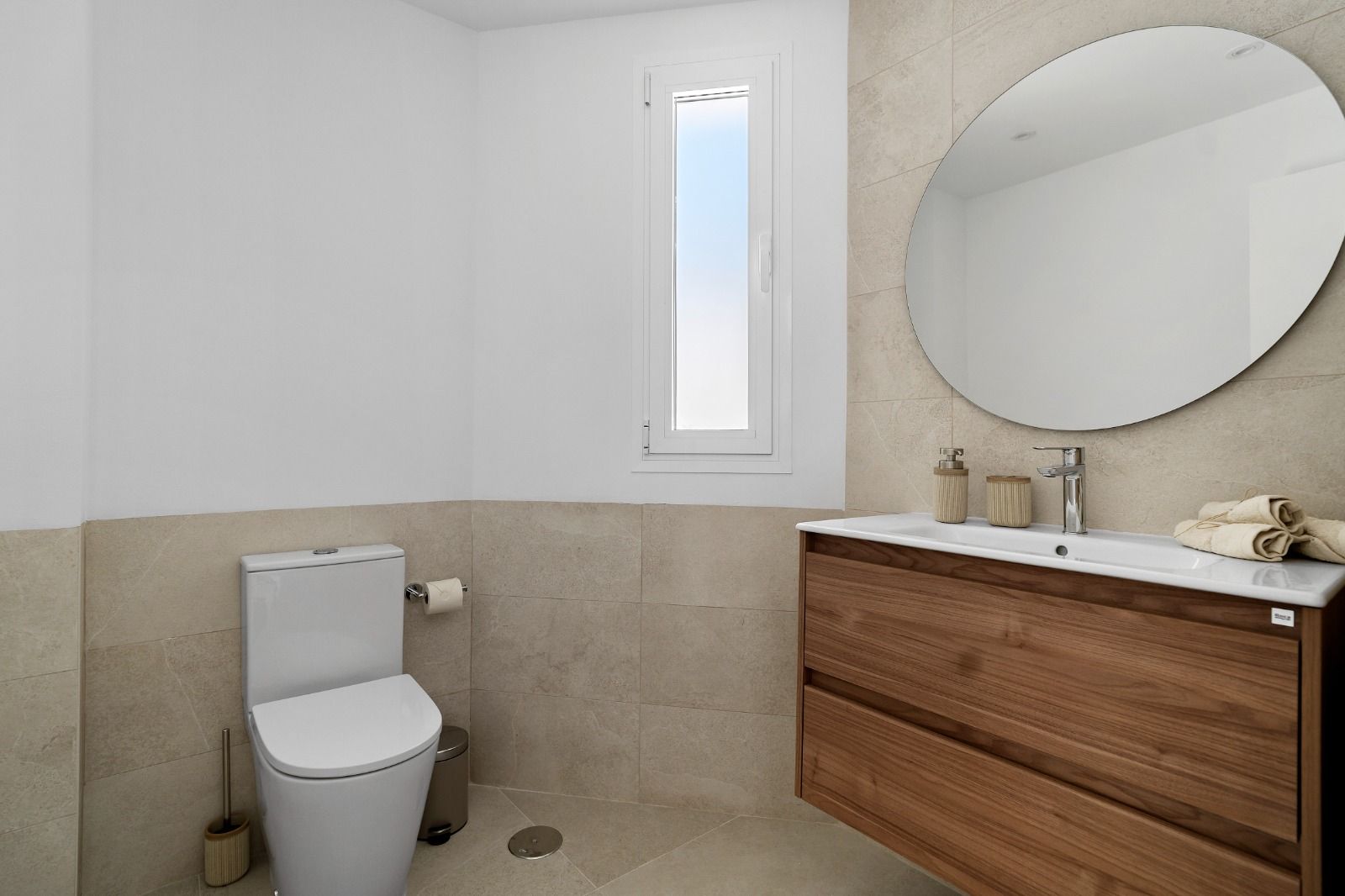 Fitted kitchen in 4-bedroom new-build villa, Mijas Pueblo, with worktop surfaces and wall units