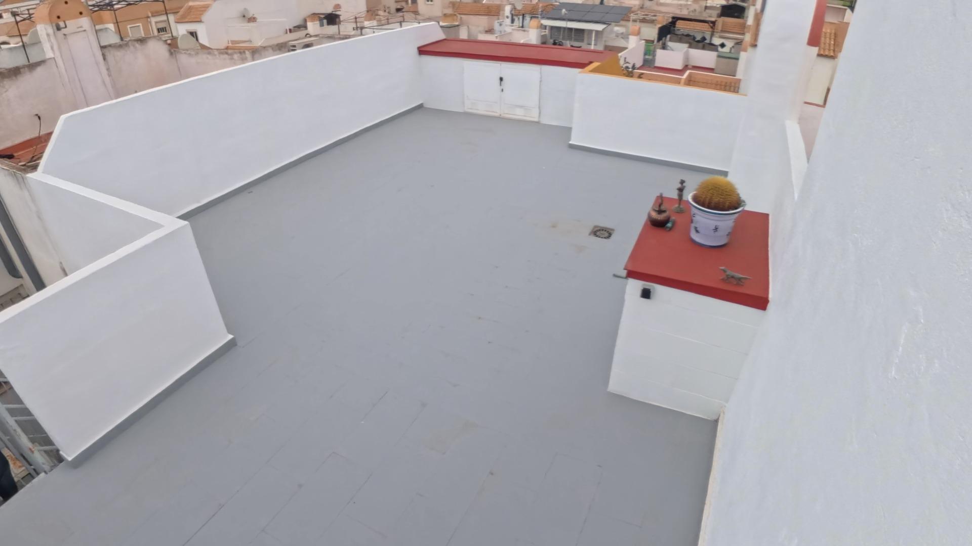 Building facade detail of complex in El Limonar, Torrevieja
