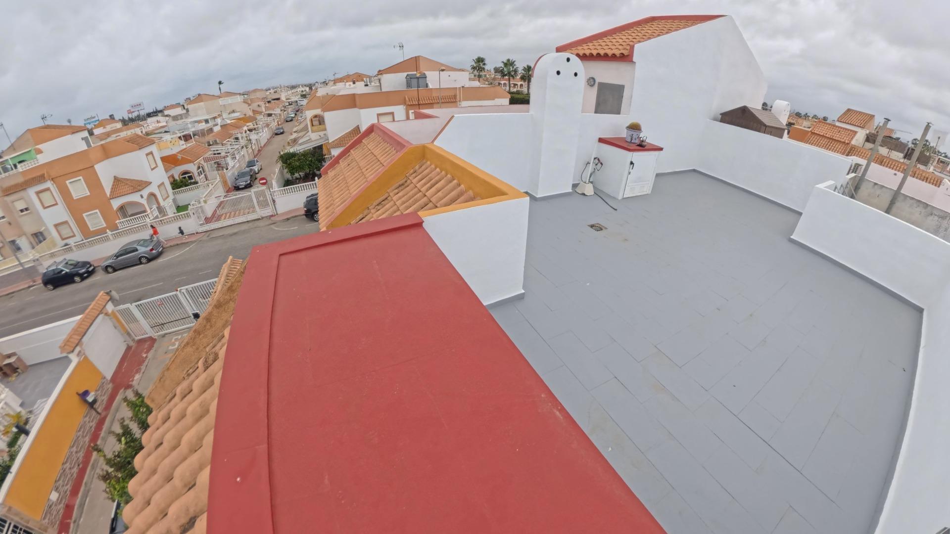 Internal corridor of bungalow complex, El Limonar, Torrevieja