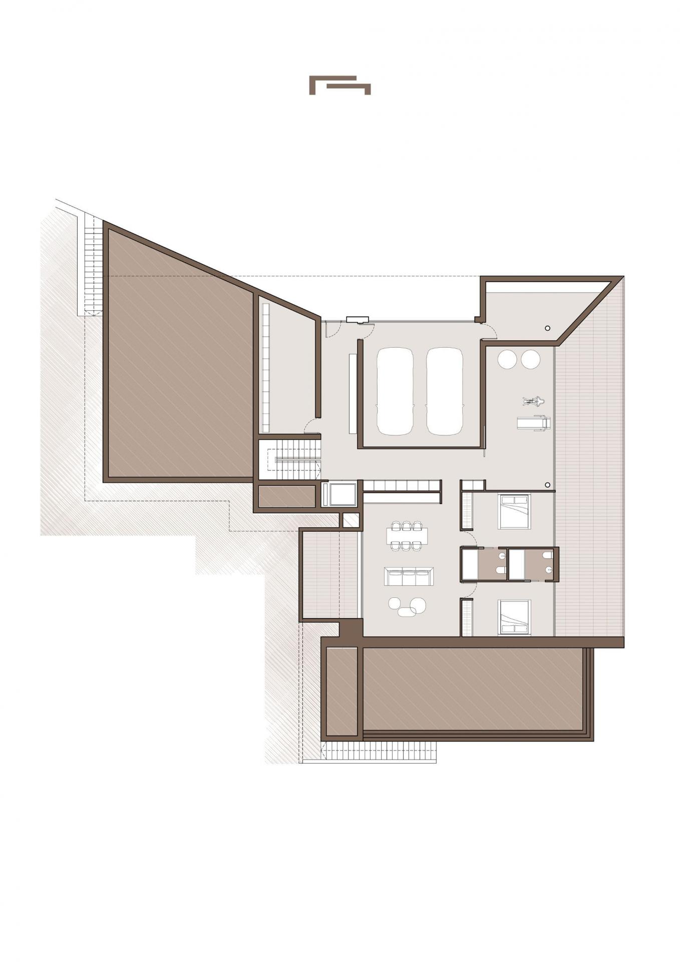 Site plan of new-build villa development in Paichi, Moraira
