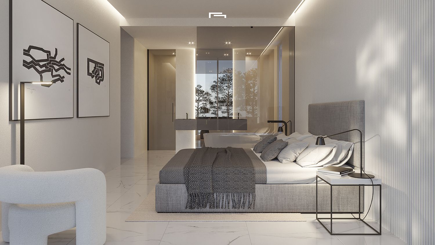 Ground floor plan of 5-bedroom new-build villa in Paichi, Moraira