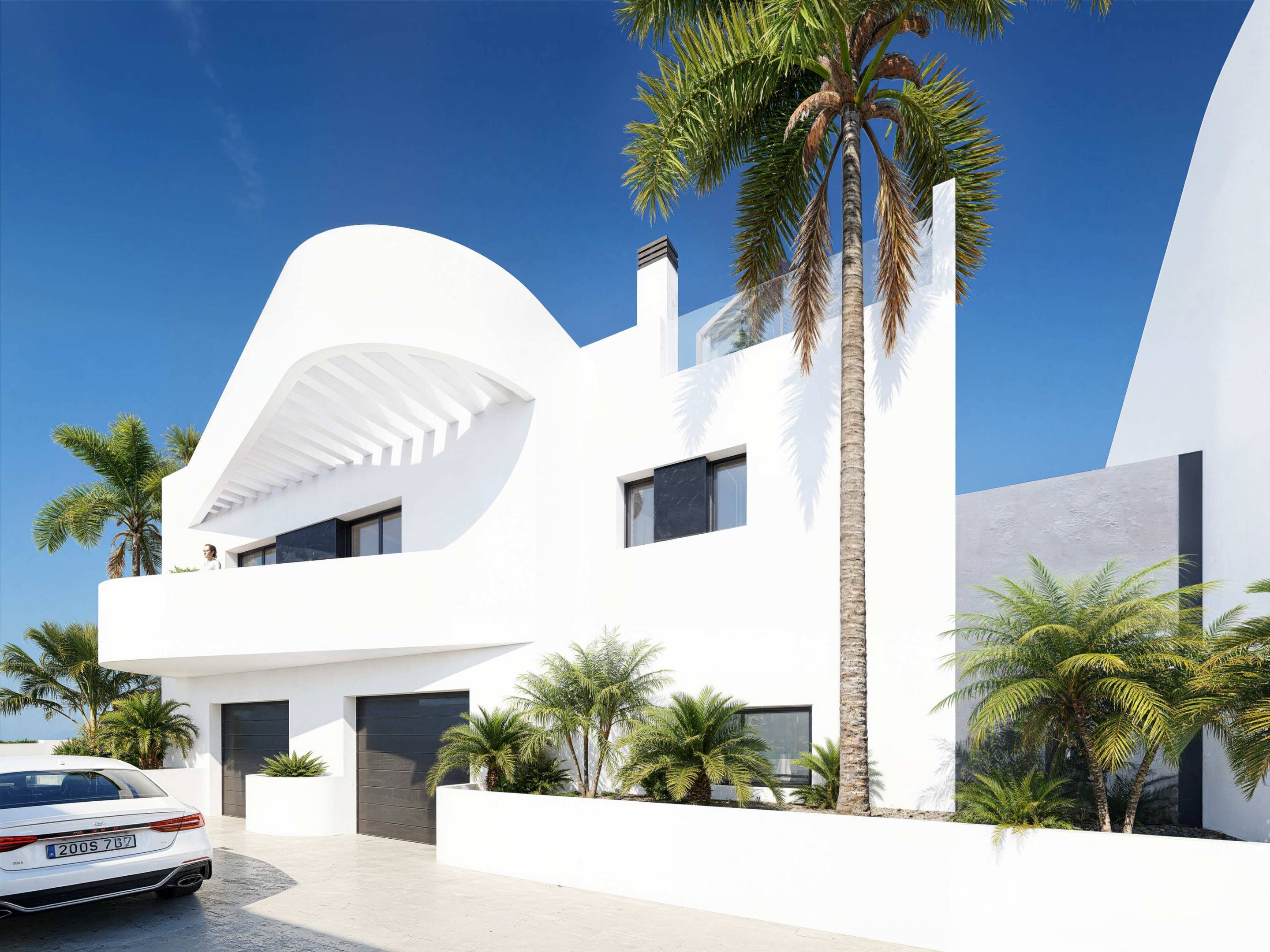 Solarium terrace on roof level of new-build villa, Algorfa