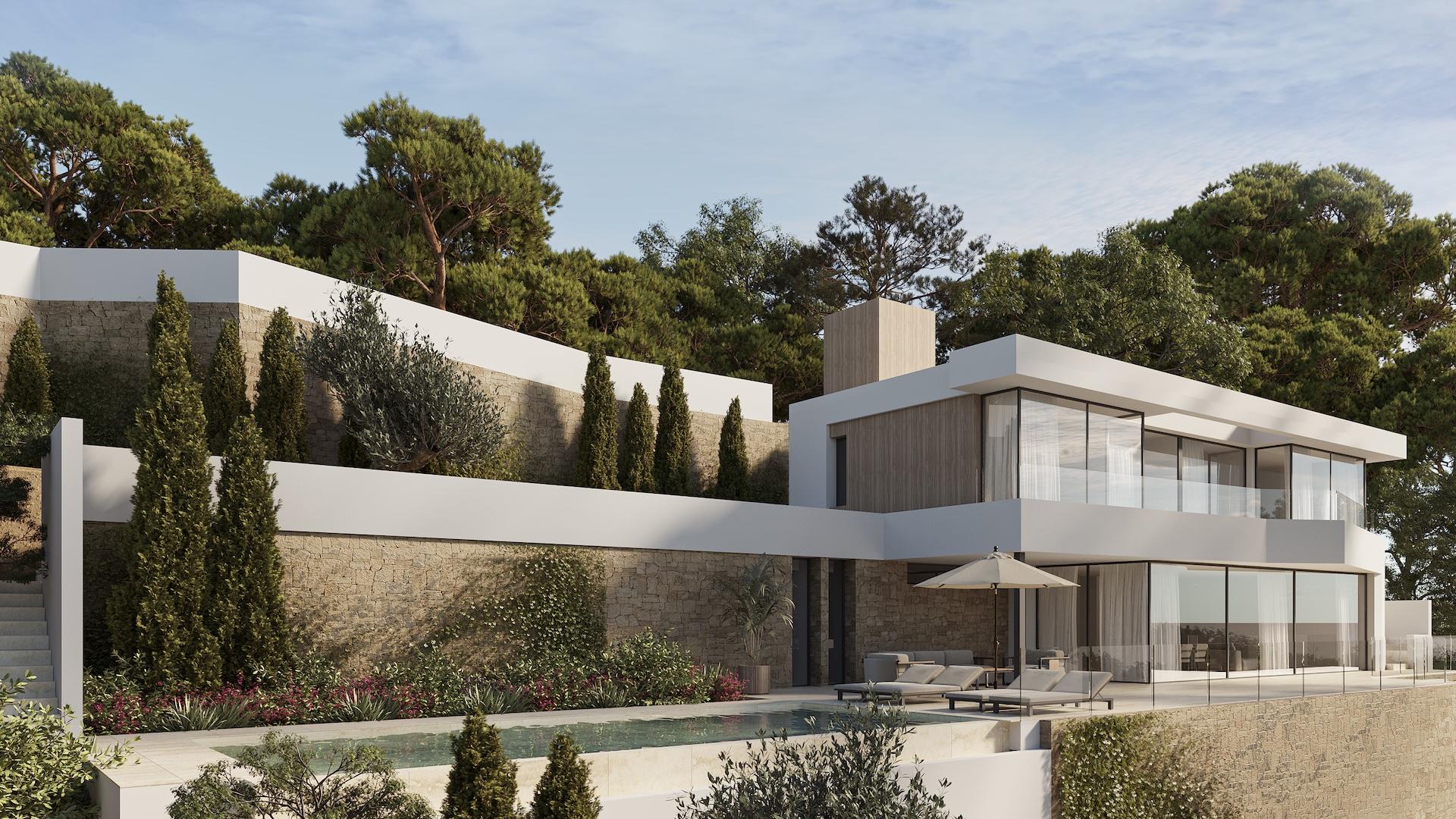 Kitchen in new-build villa in Saladar, Calpe