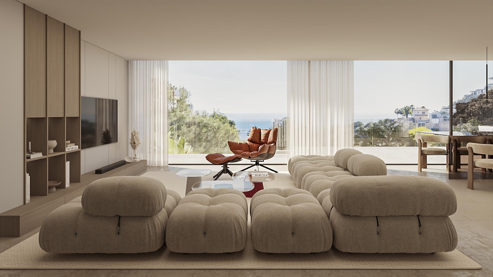Double bedroom with built-in storage in new-build villa, Saladar, Calpe
