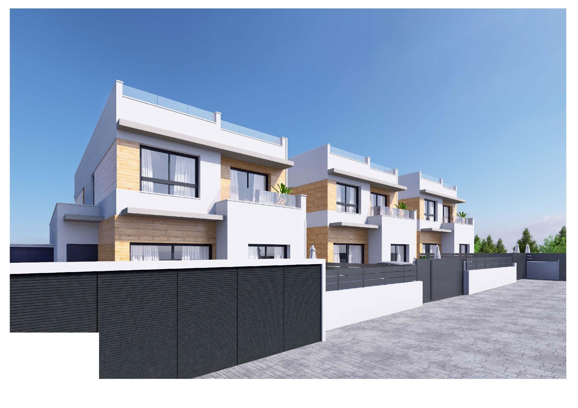 Rooftop solarium with open sky above, new-build villa, Pueblo 4, Benijofar