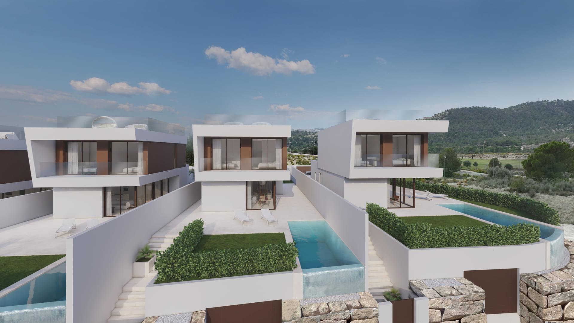 Third bathroom in 3-bedroom new-build villa, Golf Puig Campana, Finestrat