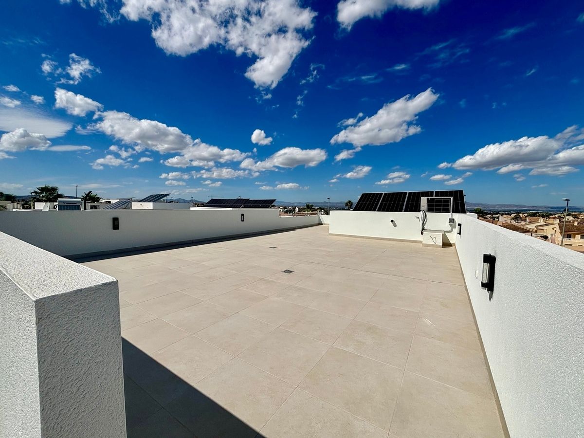 Aerial view of new-build villa plot within Centro de la Ciudad Quesada, Rojales