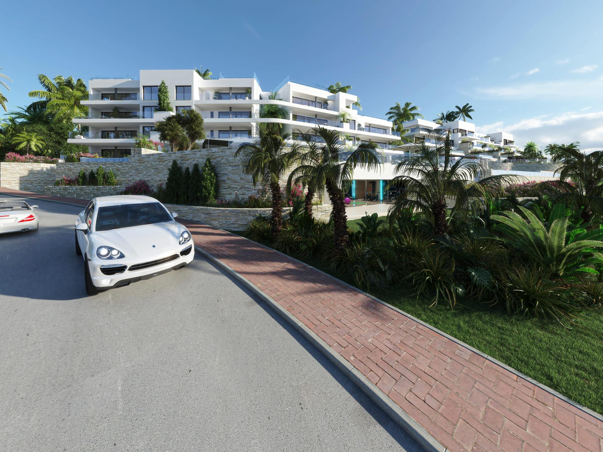 Building entrance and lobby area, Las Colinas Golf, Orihuela