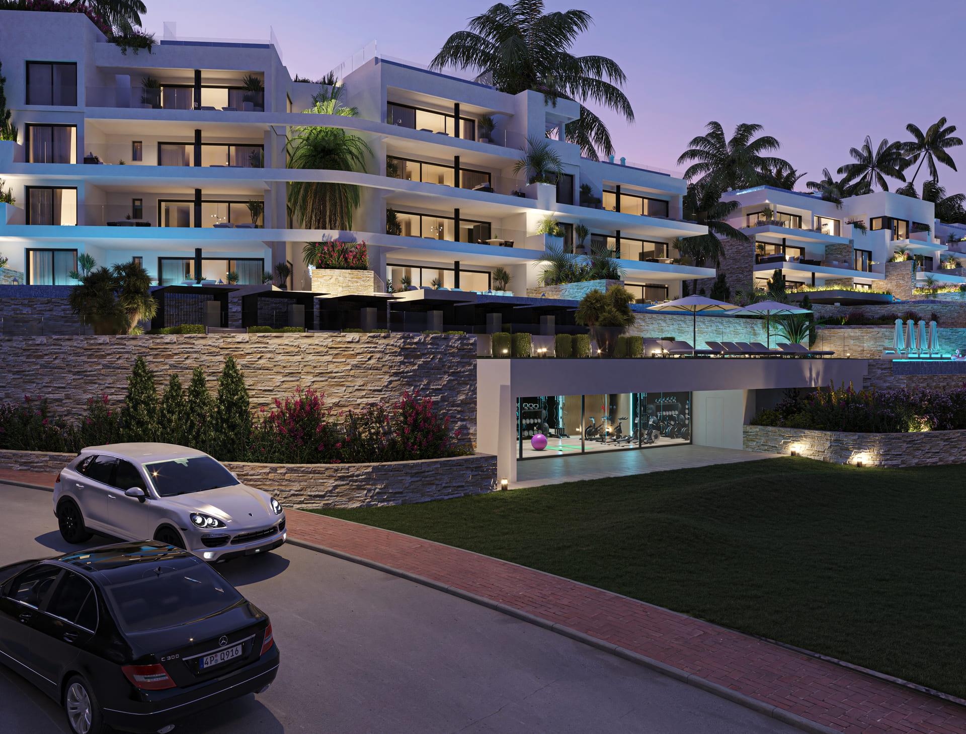 Kitchen area with fitted units in apartment, Las Colinas Golf, Orihuela