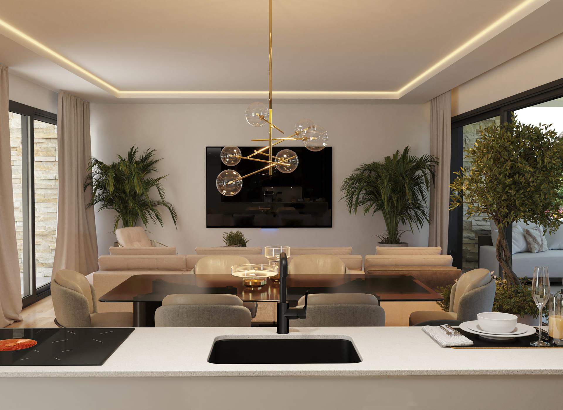 Private terrace of first-floor apartment in Las Colinas Golf, Orihuela
