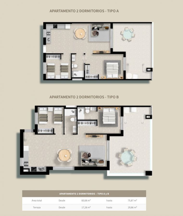 Floor plan of the 2-bedroom apartment in Sector 25