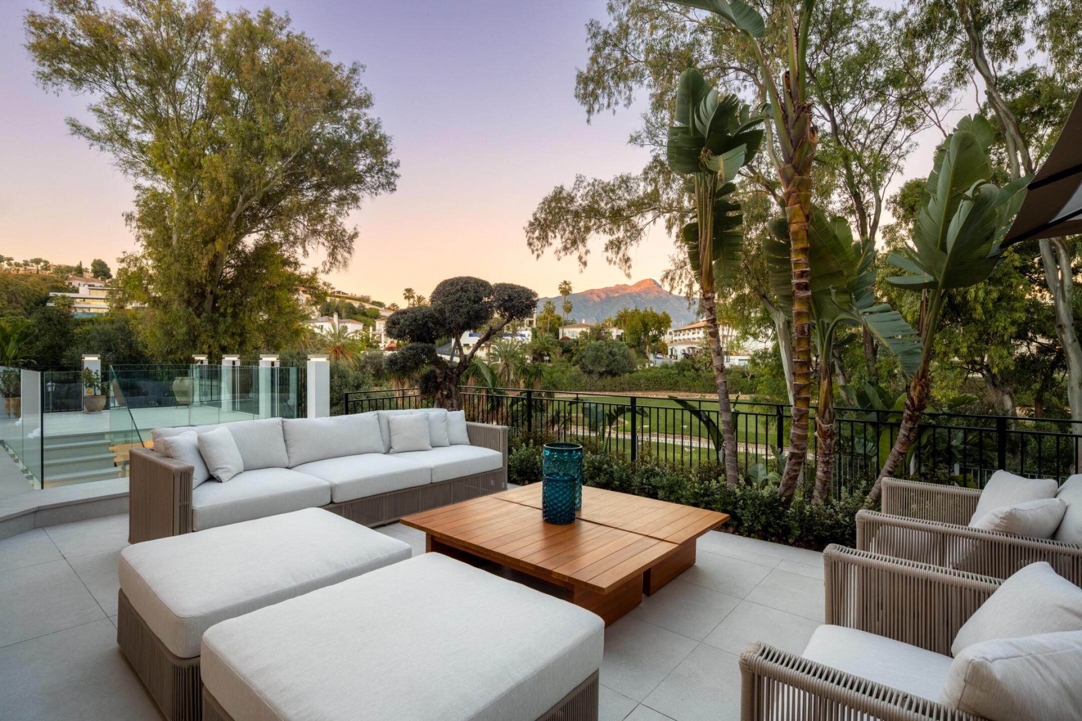 Private garage interior in new-build villa, La Quinta, Benahavis
