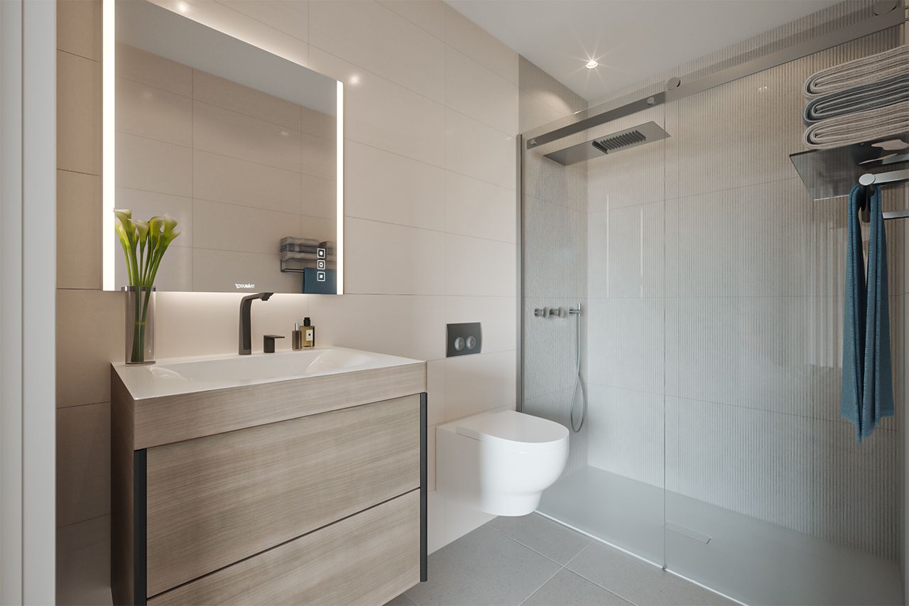 Bathroom with modern fittings in penthouse, Centro, Guardamar Del Segura