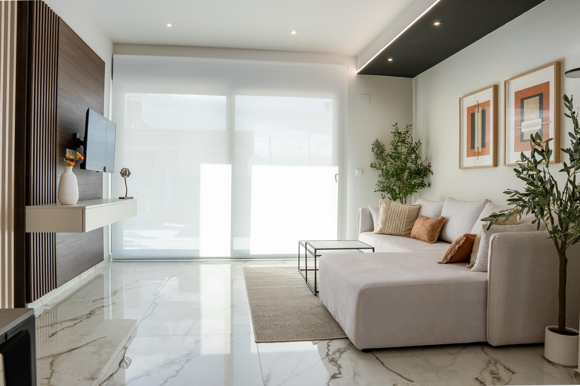 Built-in wardrobes in bedroom of 3-bedroom new-build villa, Lo Marabú