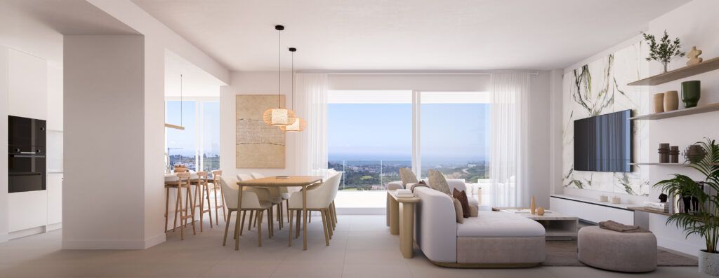 Second bedroom in 2-bedroom new-build apartment on first floor, Valle Romano Golf, Estepona