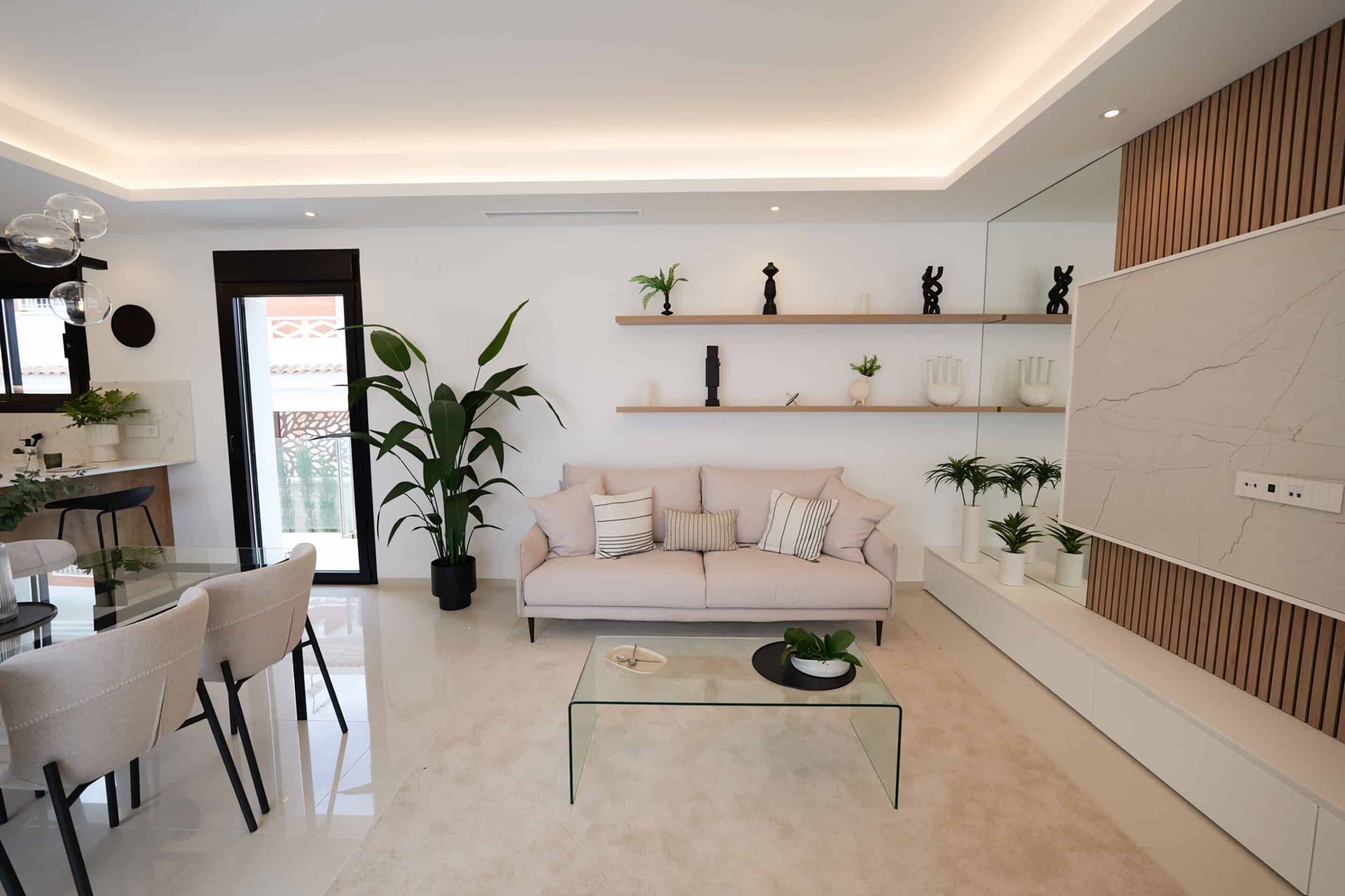 Open-plan living room in 3-bedroom villa, Doña Pepa, Rojales