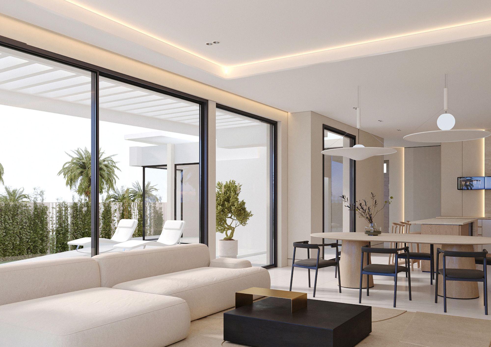 Internal staircase in new-build villa, Sitio de Calahonda, Mijas