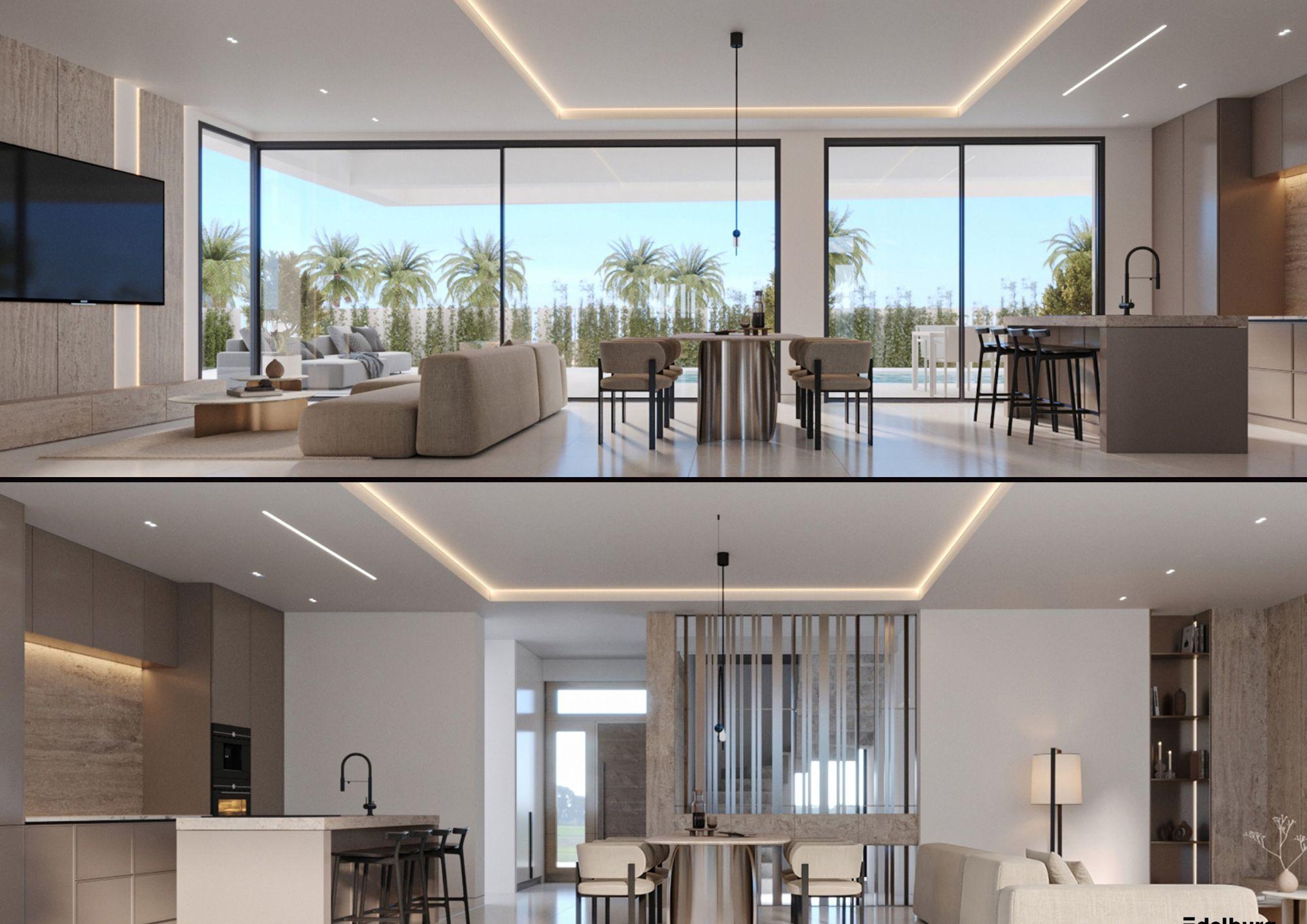 Kitchen fittings detail in 4-bed new-build villa, Sitio de Calahonda, Mijas