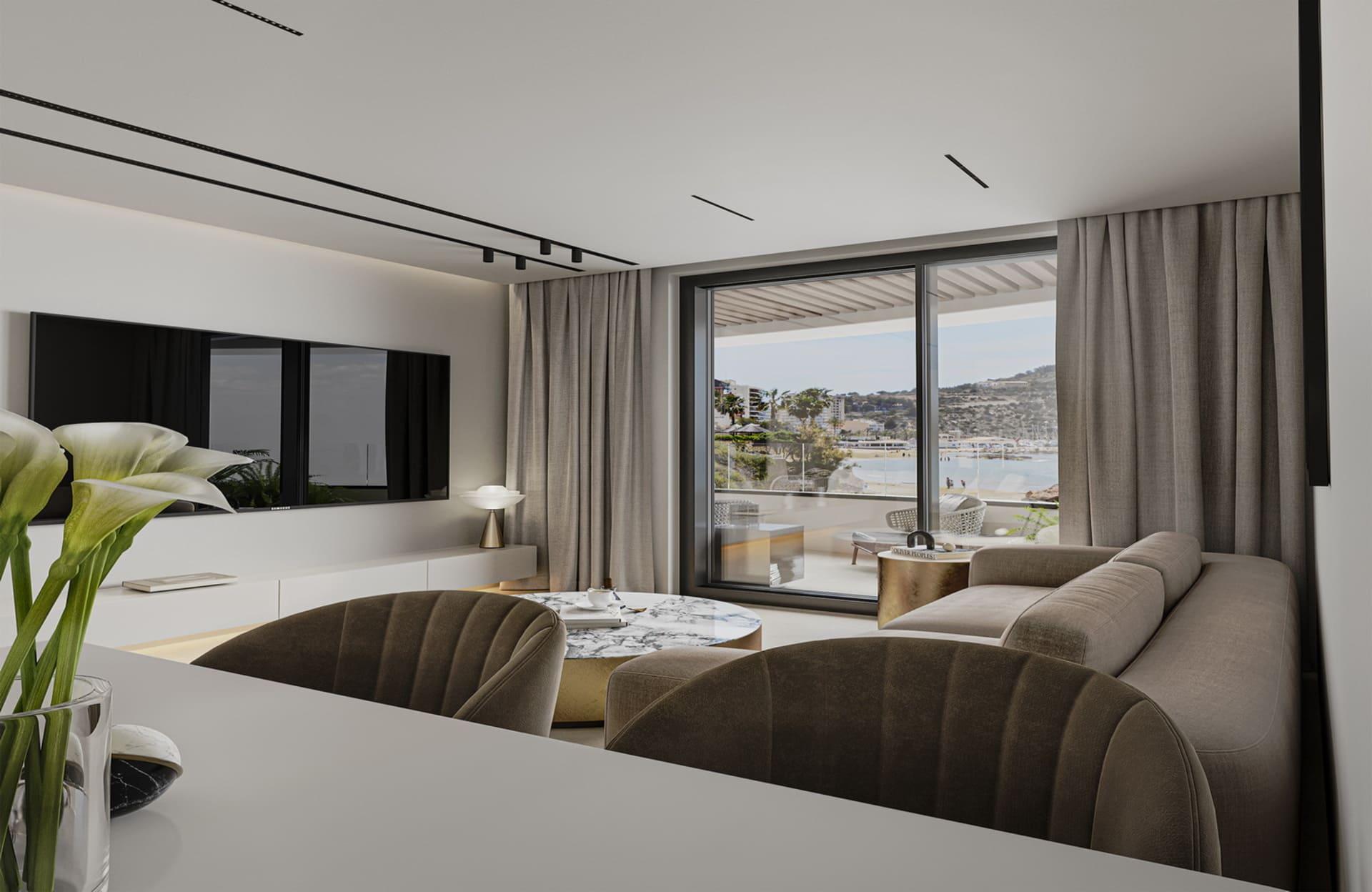 Hallway inside 3-bedroom new-build apartment, Ifach, Calpe