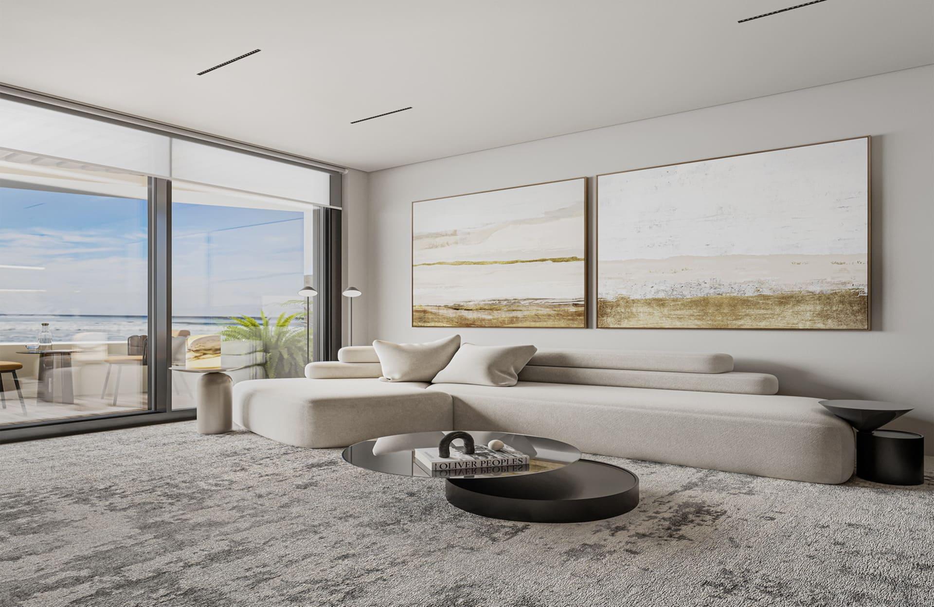 Street view and surroundings of new-build development, Ifach, Calpe