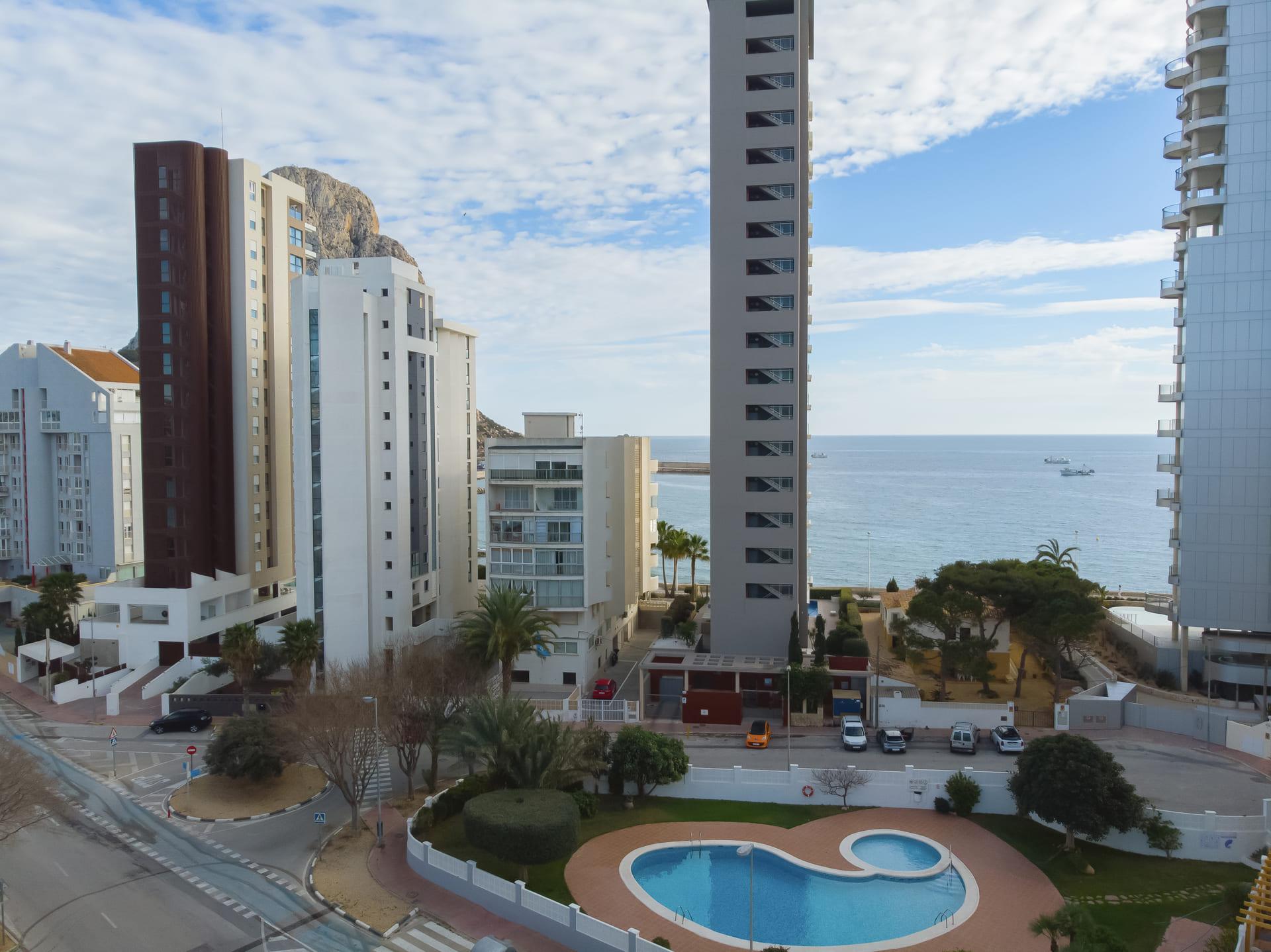 Communal area and landscaping in new-build development, Ifach, Calpe