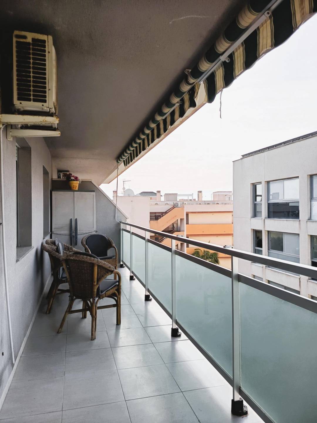 Street-level view outside residential building, La Regia, Orihuela Costa