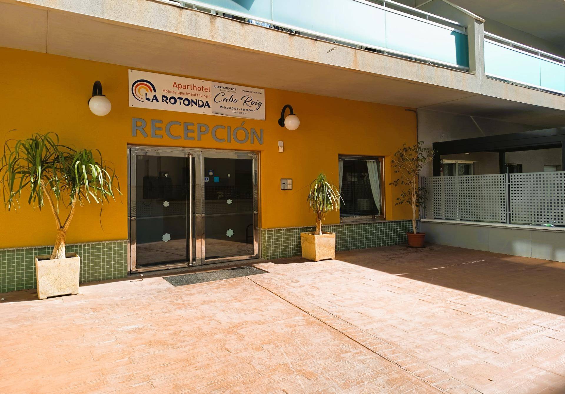 Upper-floor building detail, penthouse complex in La Regia, Orihuela Costa