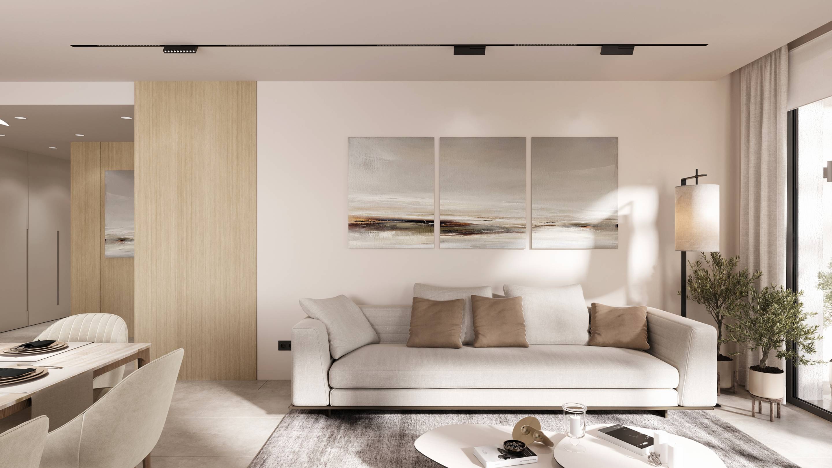 Landscaped communal gardens in new-build development, Whater Gardens, Estepona