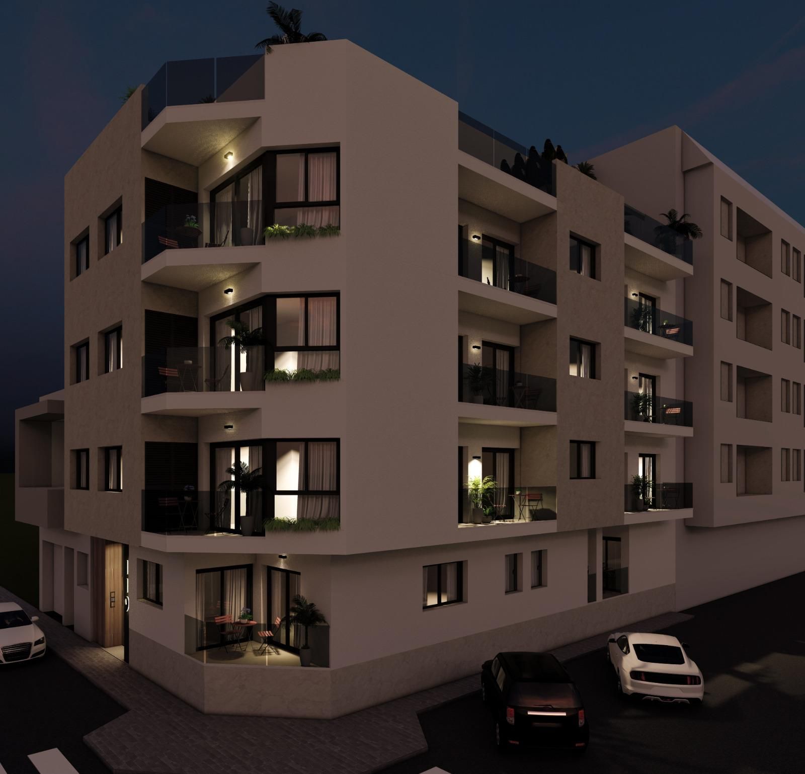 Building entrance of new build development in Pueblo, Guardamar Del Segura