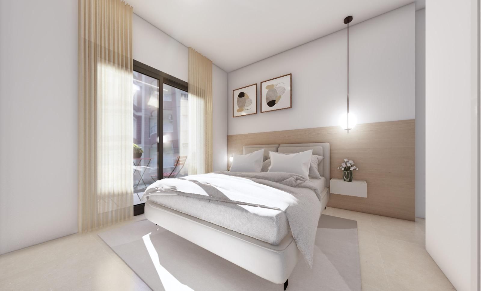 Private terrace of new build apartment in Pueblo, Guardamar Del Segura
