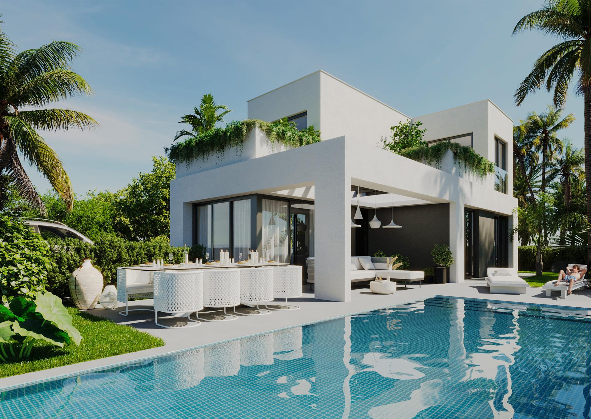 Dining area in 6-bedroom new-build villa, Finestrat Hills, Finestrat