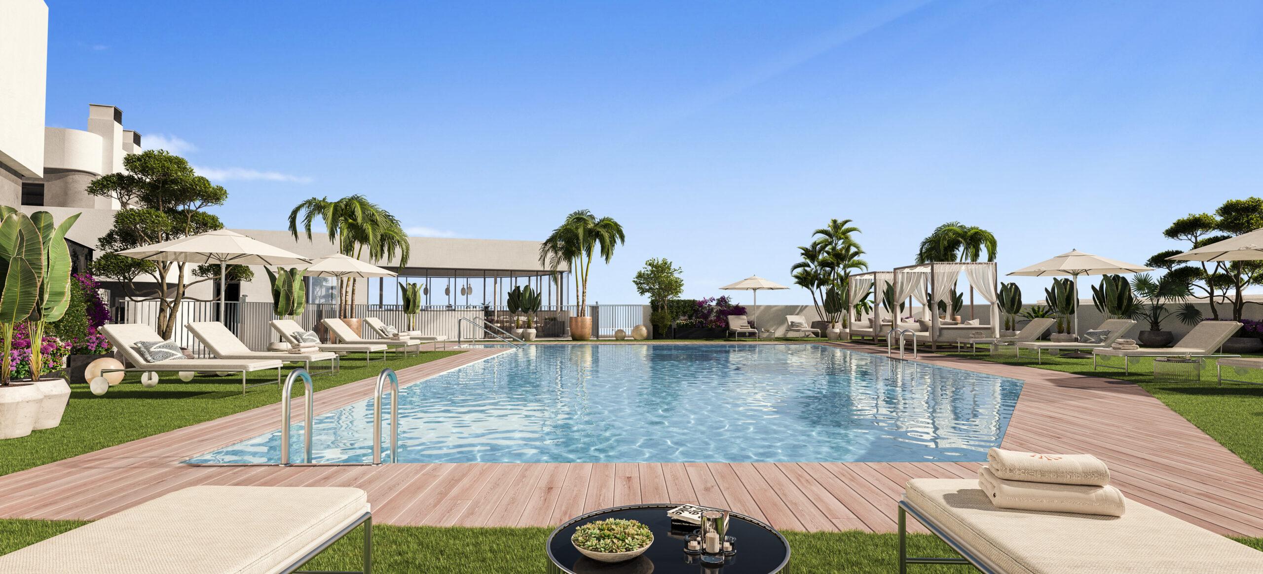 Second bedroom in first-floor new-build apartment, Alto de los Monteros, Marbella