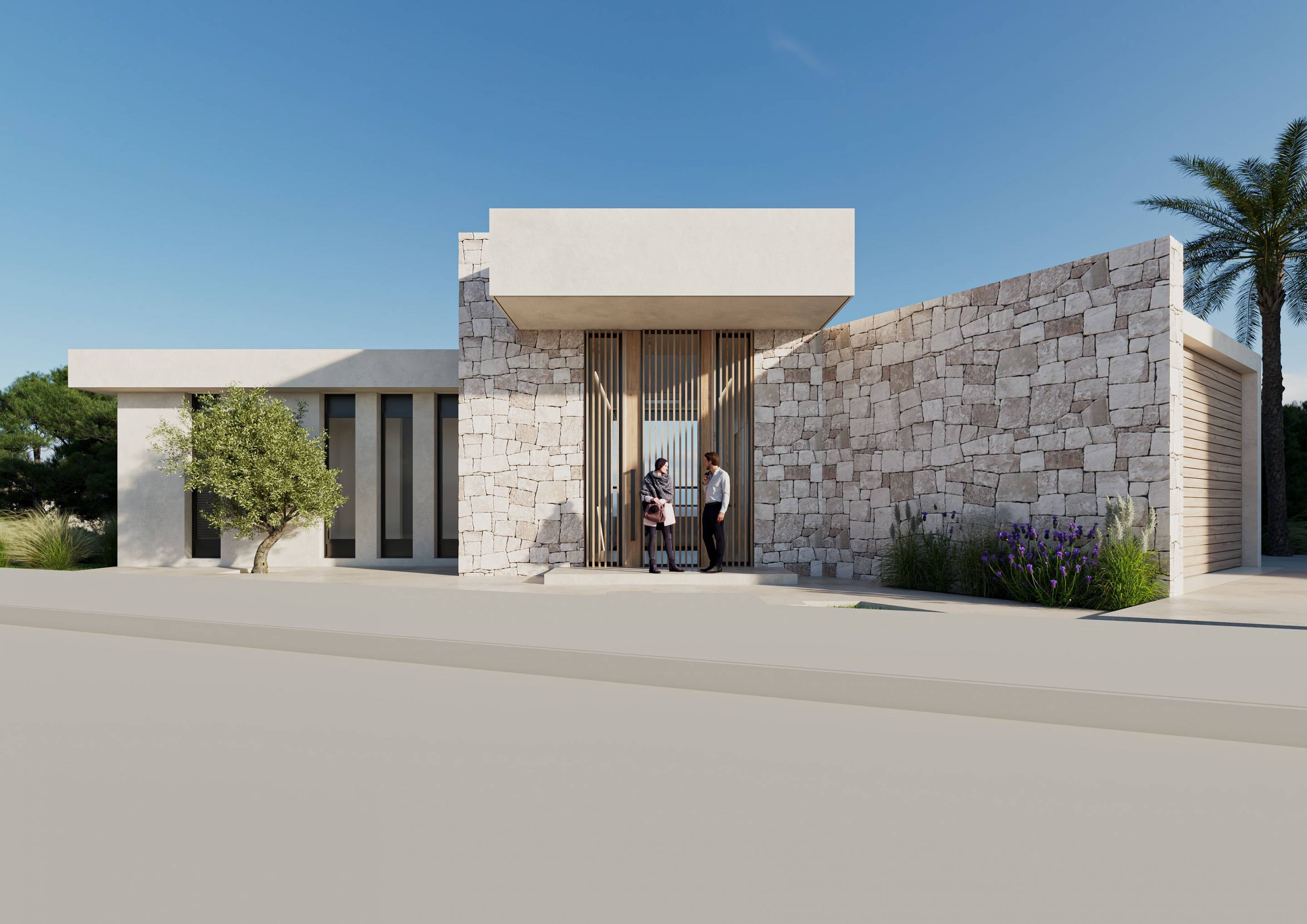 Floor-to-ceiling glazing detail in new-build villa, La Reserva de Marbella