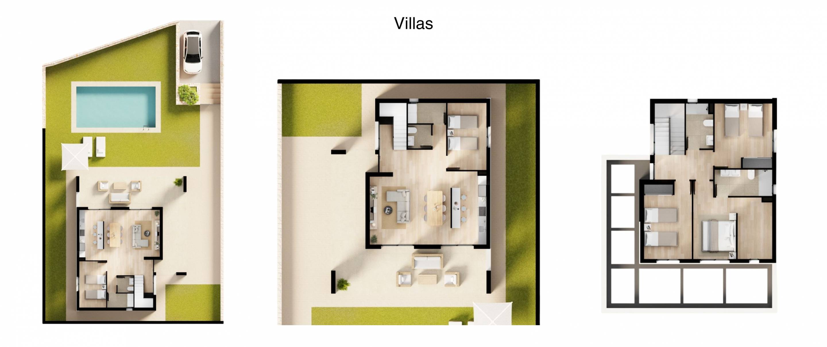 Elevated view of villa development and surrounding hills, Balcón de Finestrat