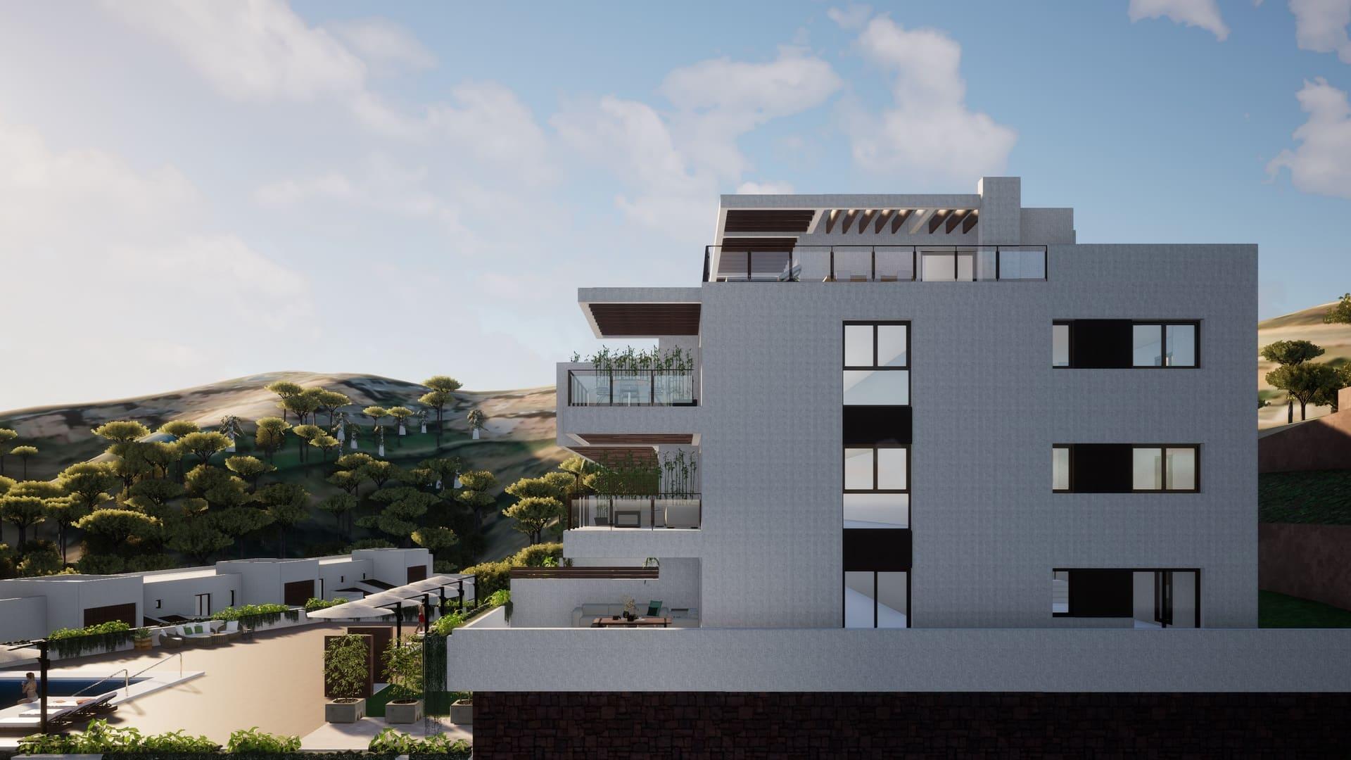 View from first-floor apartment across La Cala Golf surroundings, Mijas
