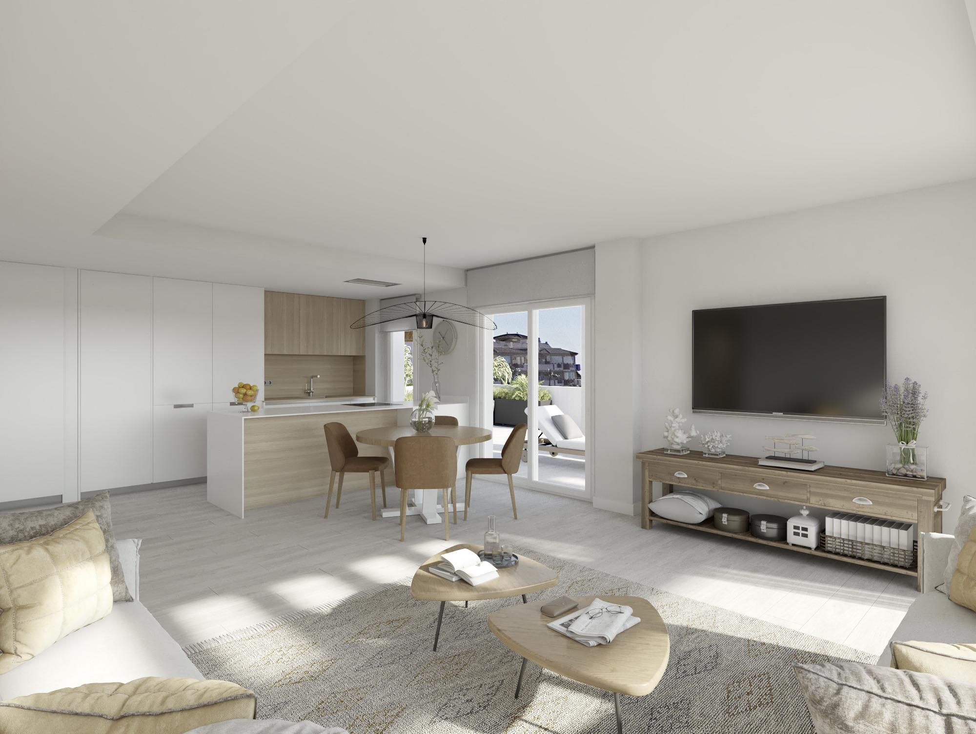 Full bathroom with tiled walls and suite in new-build apartment, La Cala Golf